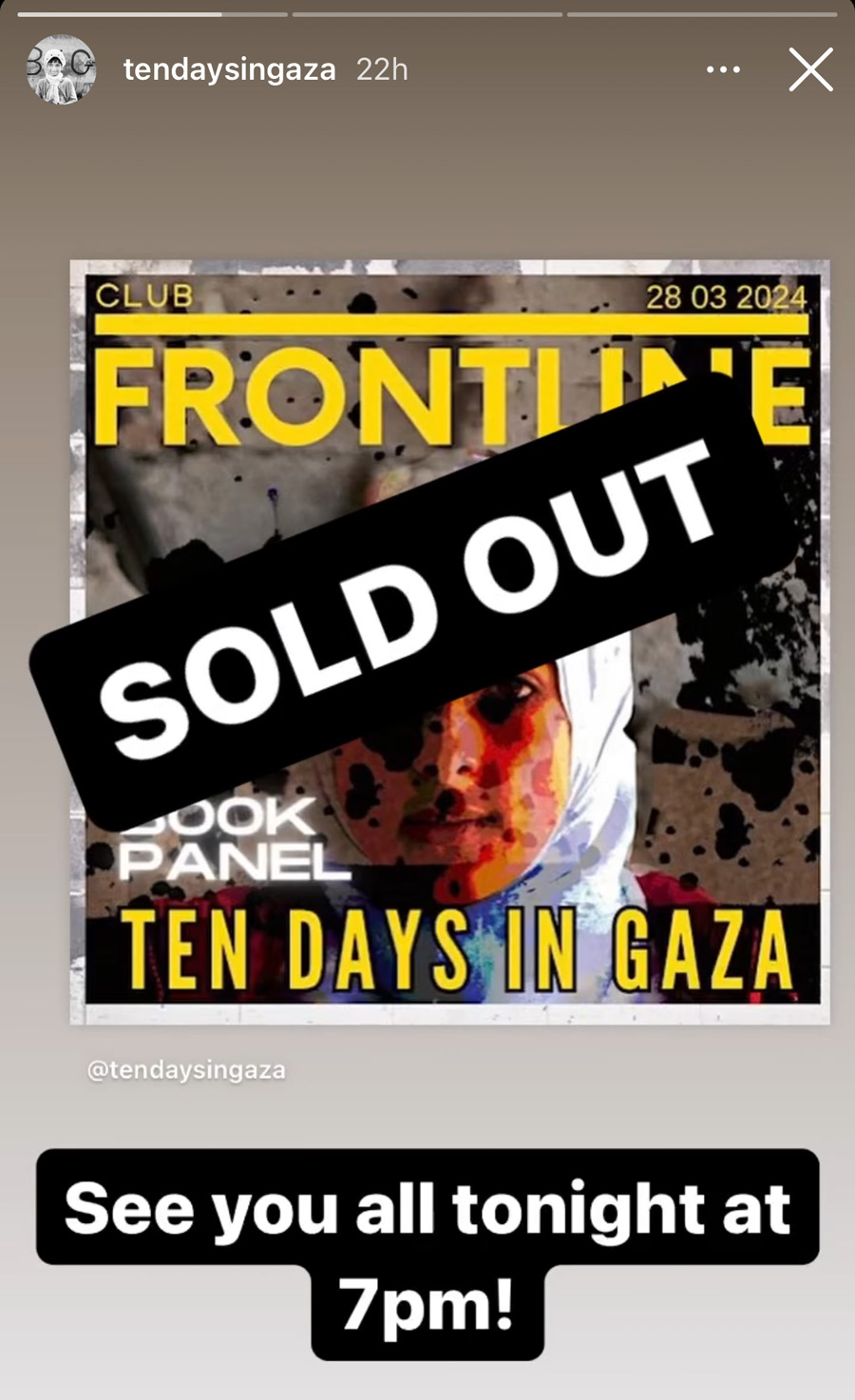 March 2024 | Sold out talks at the Frontline Club